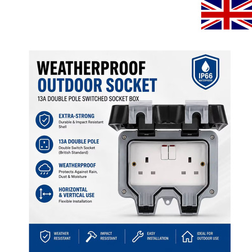 Weatherproof outdoor socket - outdoor,