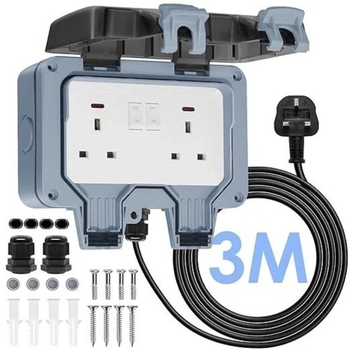Weatherproof double switched - weatherproof,